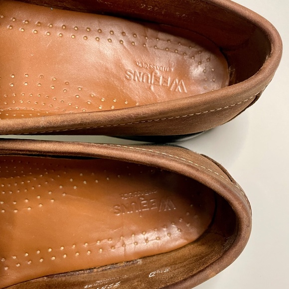 G.H. Bass Brown Leather & Camo Weejuns Penny Loafers Men's 8.5 D Shoes - Picture 10 of 16